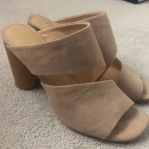 Tan heel sandals